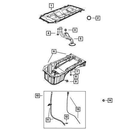 Mopar 53010936aa engine oil pump pickup tube for 2018 2021 jeep gran for dodge