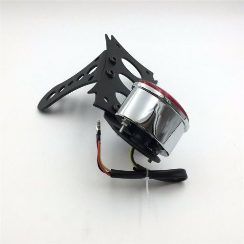 Black License Bracket CD Oval shape Tail Light For Harley Touring Bobber Chopper, US $24.83, image 2