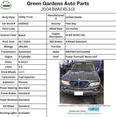 2001 - 2004 BMW X5 Rear Roof Upper Curtain Air Bag Airbag Left Driver Side LH, US $35.00, image 8