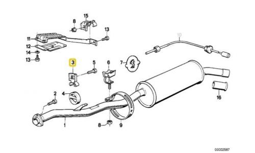 Genuine 18211175445 Exhaust Hanger Bracket Holder BMW E28 E30 E32 E34, US $22.00, image 3