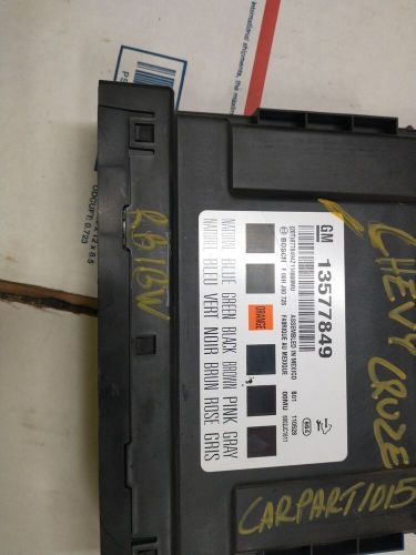 2011 CHEVROLET CRUZE BODY CONTROL MODULE BCM 13577849 OEM, US $108.99, image 2
