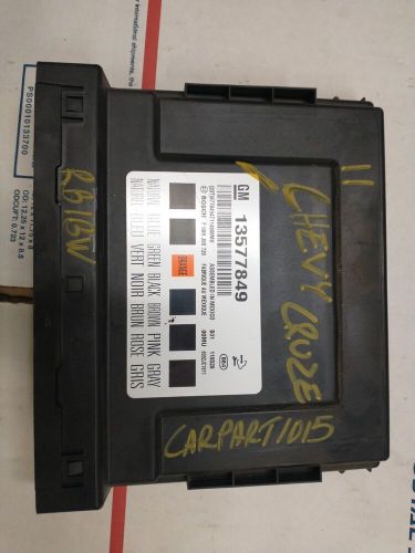 2011 CHEVROLET CRUZE BODY CONTROL MODULE BCM 13577849 OEM, US $108.99, image 5
