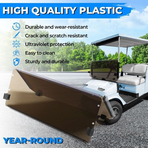 For 1985-1995 Yamaha G2 G9 Tinted Hinged Fold Down Golf Cart Windshield Folding, US $182.00, image 4