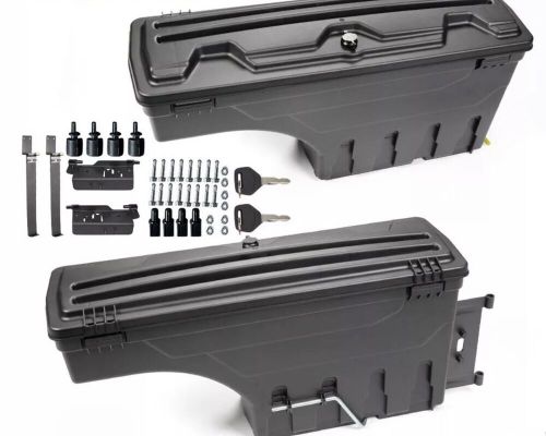 Lh&amp;rh lockable storage truck bed tool box fit for 02-18 dodge ram 1500 2500 3500