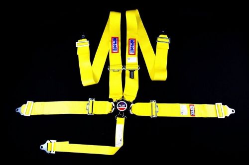 RJS SFI 16.1 5 PT CAM LOCK UNIVERSAL BELT FLOOR MOUNT BOLT & WRAP YELLOW 1034406, US $154.99, image 2