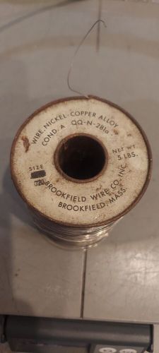 Brookfield  nickel copper alloy wire 0.0625" diameter, 5 lb spool, spec qq-n-281