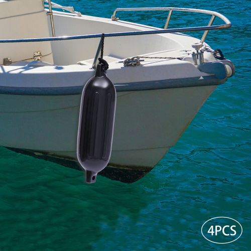 4pcs Ribbed Marine Boat Fender Bumper Dock Shield Protection + Pump 5.5" X 20", US $42.91, image 6