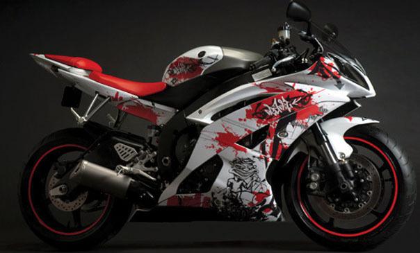 Face lift unlimited graffiti kit red for yamaha yzf-r6 08-10