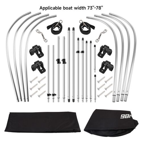 NEW 3 Bow Bimini Top Premium Range Boat Cover 6ft Long with Rear Poles 3 Colors, US $118.99, image 9