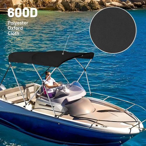 NEW 3 Bow Bimini Top Premium Range Boat Cover 6ft Long with Rear Poles 3 Colors, US $118.99, image 11