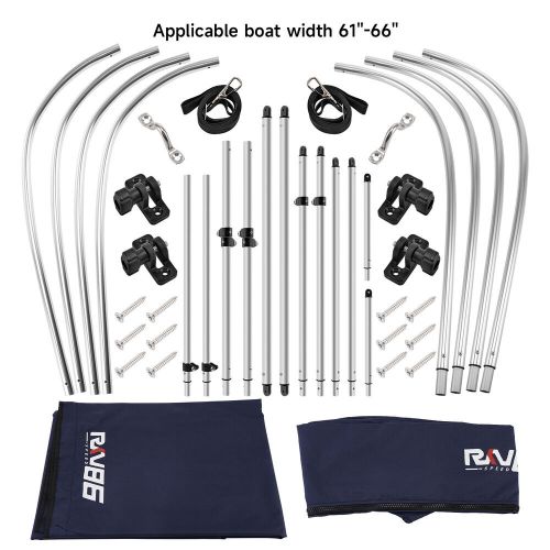 NEW 3 Bow Bimini Top Premium Range Boat Cover 6ft Long with Rear Poles 3 Colors, US $118.99, image 15