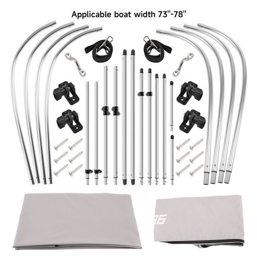 NEW 3 Bow Bimini Top Premium Range Boat Cover 6ft Long with Rear Poles 3 Colors, US $118.99, image 33