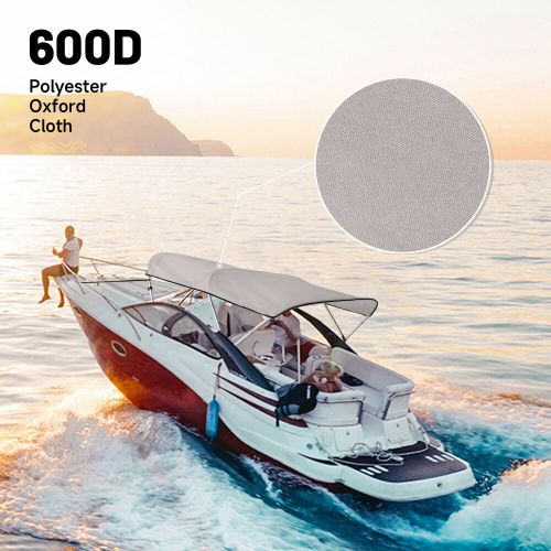 NEW 3 Bow Bimini Top Premium Range Boat Cover 6ft Long with Rear Poles 3 Colors, US $118.99, image 35