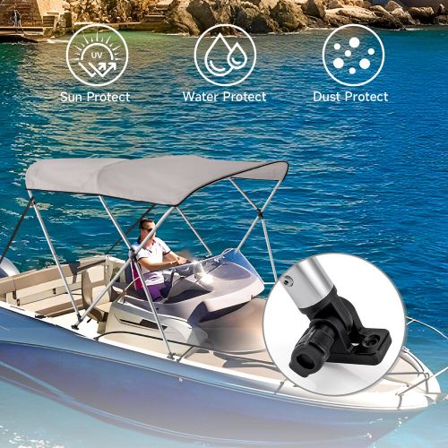 NEW 3 Bow Bimini Top Premium Range Boat Cover 6ft Long with Rear Poles 3 Colors, US $118.99, image 36