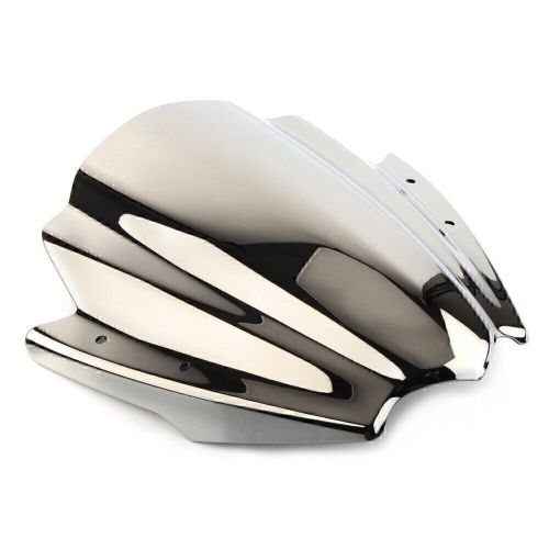 Moto windshield wind screen for motorbike with 7/8" or 1" handlebar silver