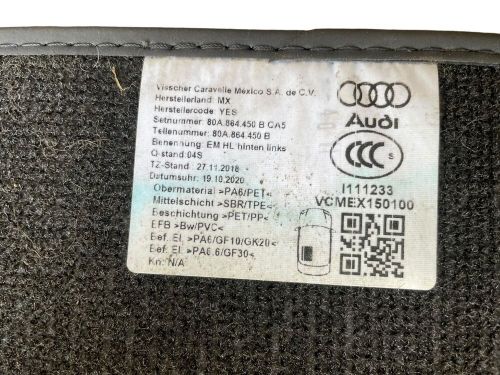 GENUINE AUDI Q5 SQ5 2017-2024 VELOUR FLOOR SET OF 4 CARPET MATS MAT CHARCOAL, US $, image 10