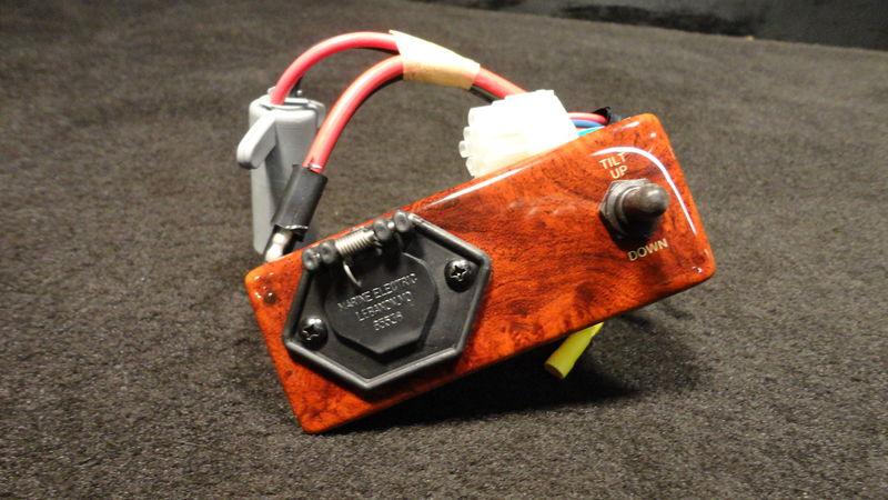 New tilt switch panel and accessories outlet plug, wood grain boat control