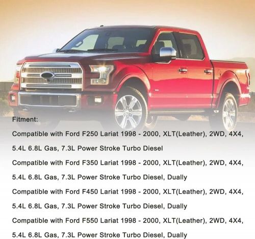 For 1999 2000 Ford F250 350 Lariat Driver & Passenger Leather Seat Cover Tan, US $105.30, image 6