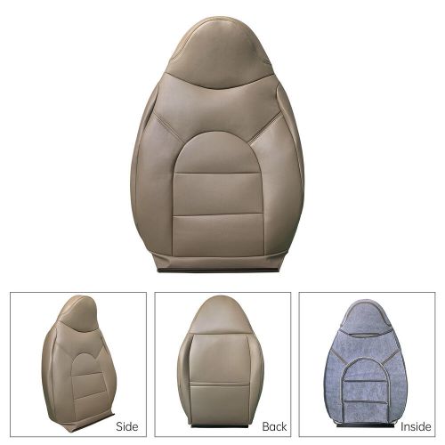 For 1999 2000 Ford F250 350 Lariat Driver & Passenger Leather Seat Cover Tan, US $105.30, image 17