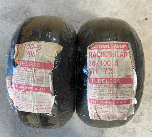 2 NEW OLD STOCK BRIDGESTONE 3.60/ 10.0-5 Tires Wheel Go Kart racing Cart Drift, US $74.99, image 5