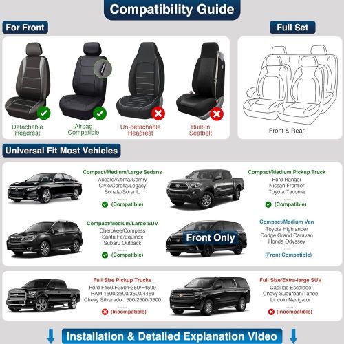 For Lexus Leather Car Seat Covers 2/5-Seats Front Rear Full Set Protectors Pad, US $79.99, image 26