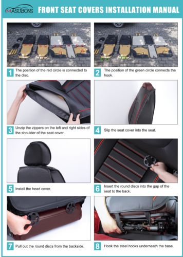 For Lexus Leather Car Seat Covers 2/5-Seats Front Rear Full Set Protectors Pad, US $79.99, image 33