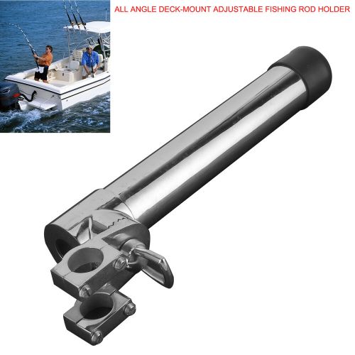 340mm Fishing Rod Holder Pole Support Bracket 360 Degree Adjustable Stainless, US $70.71, image 10