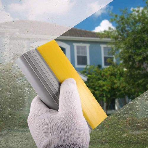 5.5 Inch Yellow Rubber Squeegee Vinyl Window Water Wiper Glass Scraper 2 Pack, US $12.21, image 3
