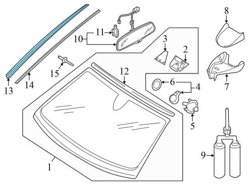 2011-2018 AUDI A8 QUATTRO - Right Windshield SIDE TRIM / SEAL 4H0854328, US $13.99, image 2