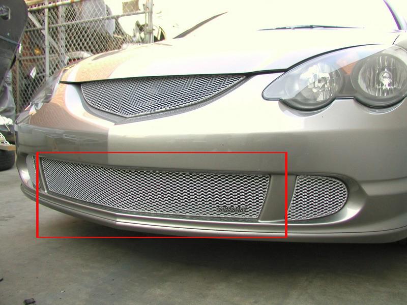 2002-2004 acura rsx grillcraft silver lower grille mx-series grill  acu2212s