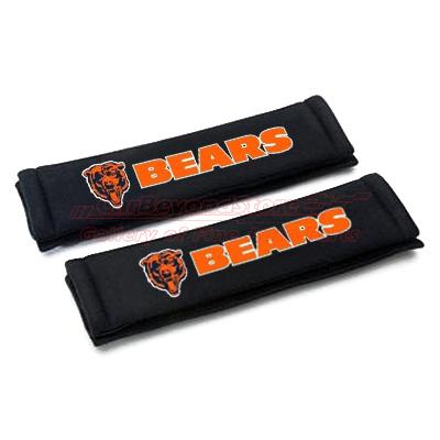 Nfl chicago bears seat belt shoulder pads, pair, licensed + free gift