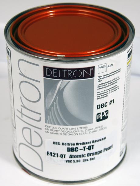Ppg dbc deltron basecoat atomic orange pearl quart auto paint