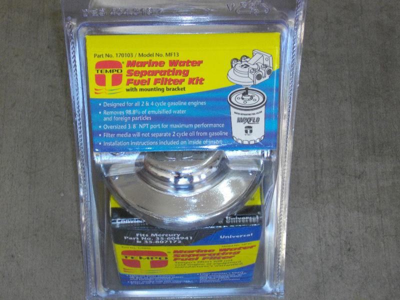 Tempo chrome marine water separating fuel filter spin on v-drive jet boat , US $19.95, image 2