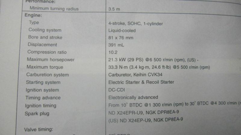 1999 KAWASAKI PRAIRIE 400 4X4 PRAIRIE 400 SERVICE MANUAL SUPPLEMENT, US $9.95, image 6