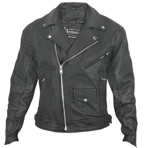 Xelement mens bxu-10580 matte black leather motorcycle jacket