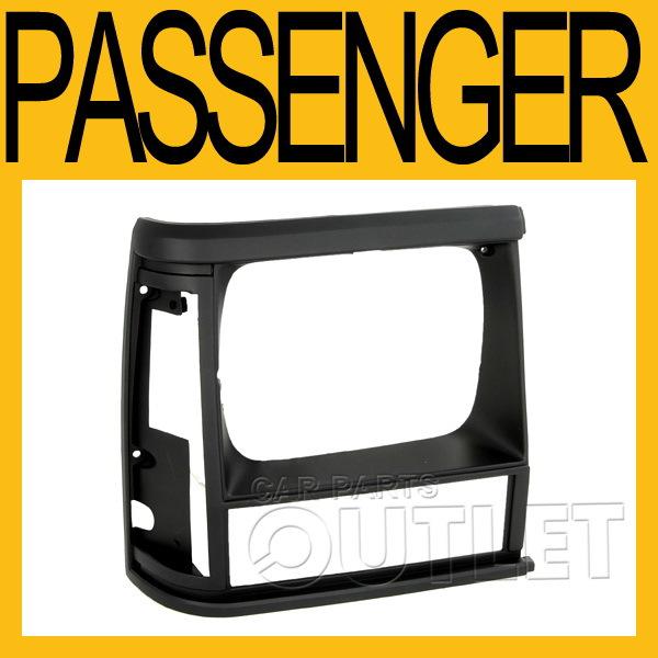 1991-1992 comanche 1993 1994-1996 cherokee headlamp door bezel primed blk right