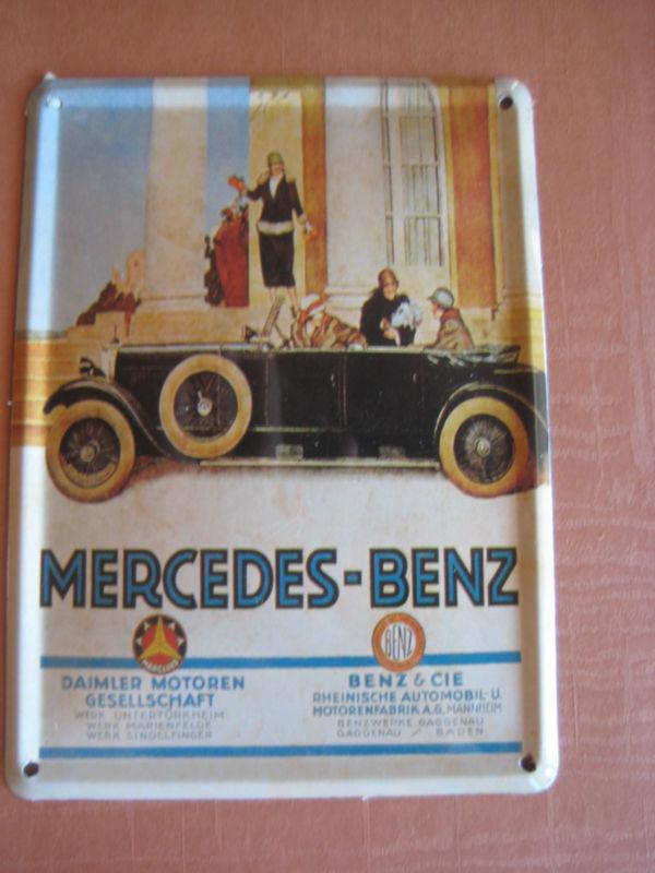 Mercedes benz collectible miniature advertising metal wallposter