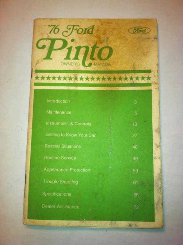 1976 ford pinto owners manual