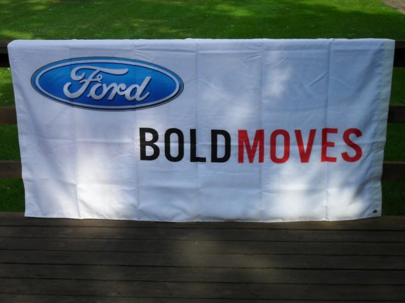 Ford "bold moves" two sided flag - 72" x 46" - nice!!!