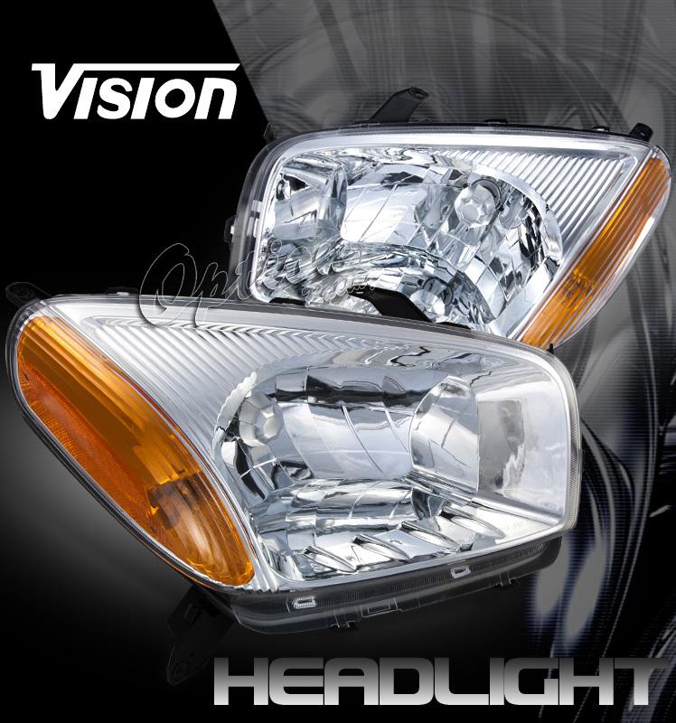 Sell 0103 TOYOTA RAV4 SUV HEADLIGHTS LAMPS COMPLETE ASSEMBLY DRIVER