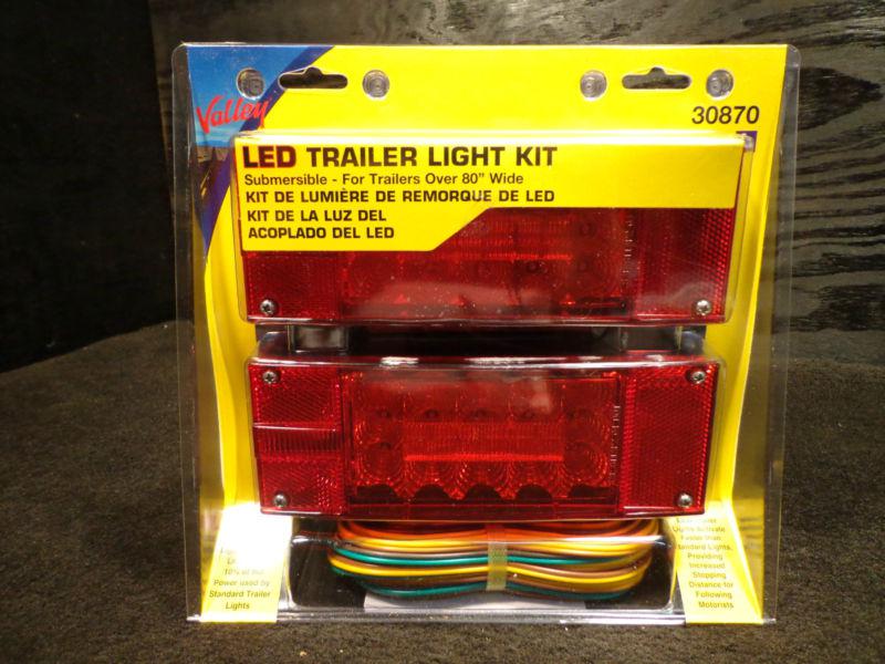 Valley submersible boat trailer led light kit over 80" wide w/ mounting hardware