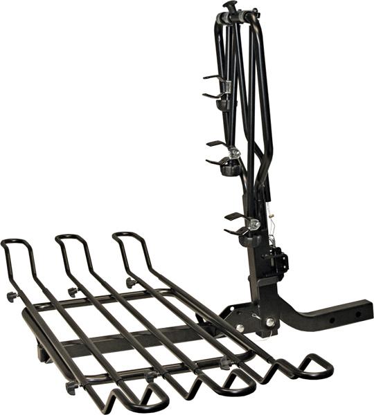 3 bike swing down wheel bicycle carrier rack-2" hitch (bc-3581)