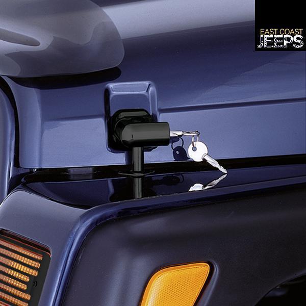 11210.10 rugged ridge locking hood catch kit, 97-06 jeep tj wranglers, by rugged
