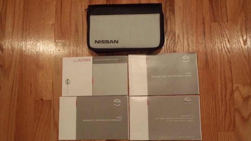 2006 nissan altima warranty booklets only used