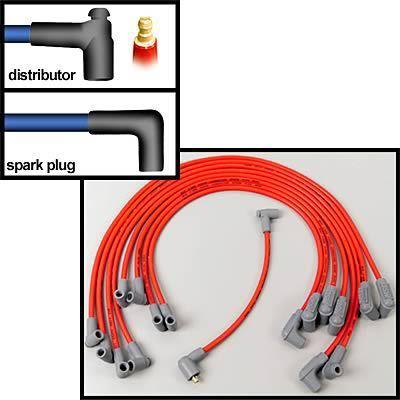 Msd spark plug wires spiral core 8.5mm red 90 deg boots chevy gmc small block v8