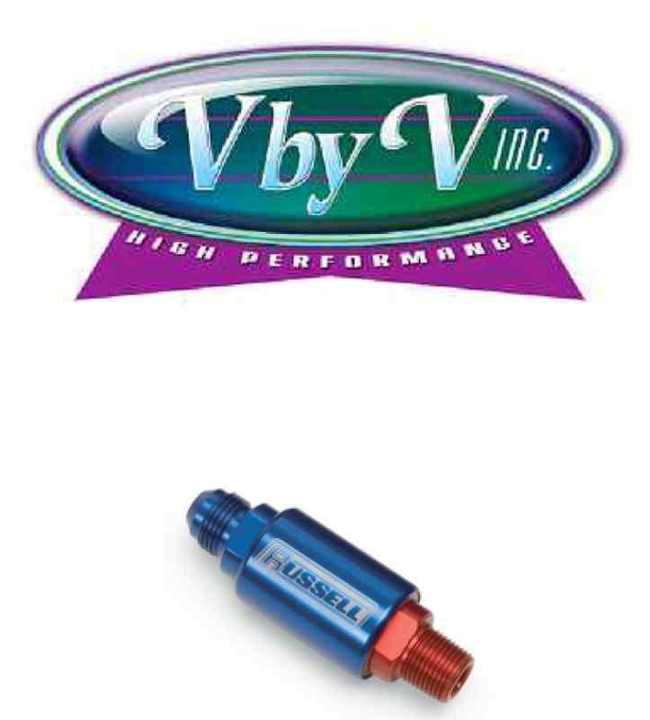 Russell 650170 fuel filter inlet -8 x 3/8" male outlet npt aluminum each