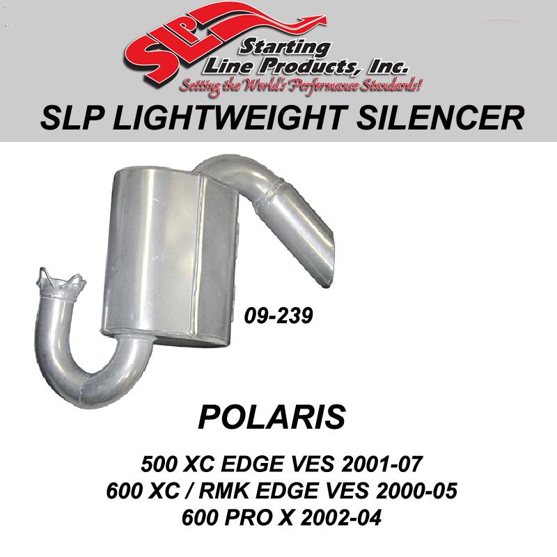 Polaris 500 xc edge ves 2001-07 slp lightweight silencer  09-239