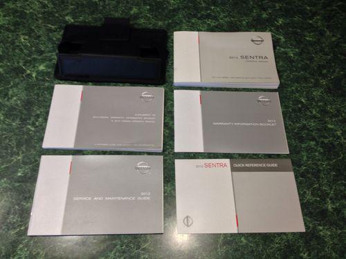 2012 nissan sentra owners manual set with case