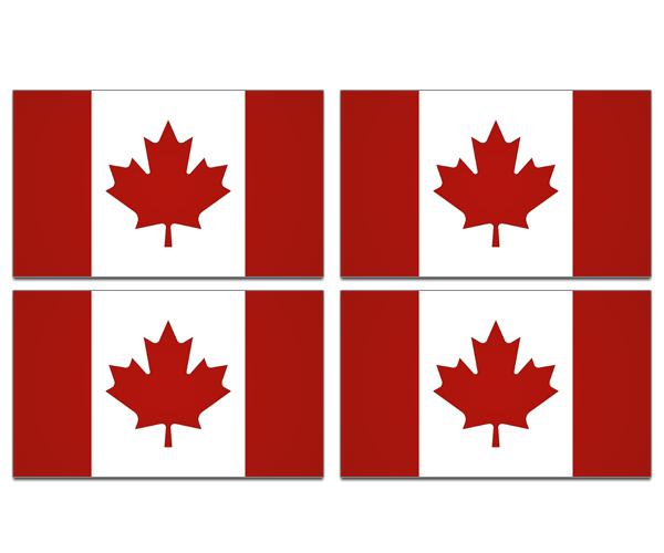 Sell Canada Flag Decal 3"x1.5" 4 PACK Canadian Vinyl Hard Hat Helmet