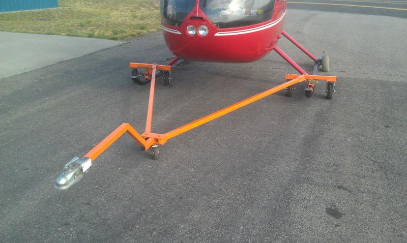 Robinson r44 helicopter quick mount tow bar w/ heavy duty wheels 2" hitch